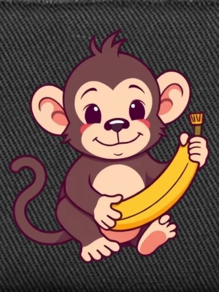 Affe mit Banane Geschenk