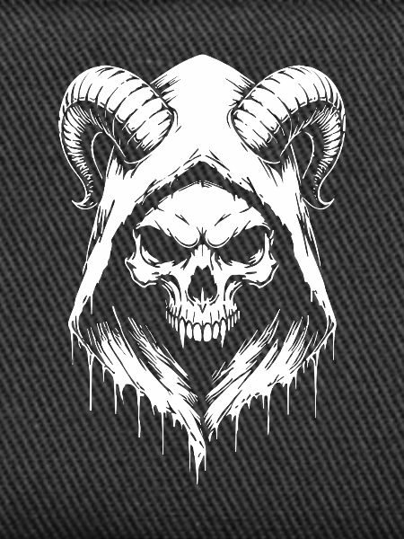 Schädel mit Hörner Totenkopf 