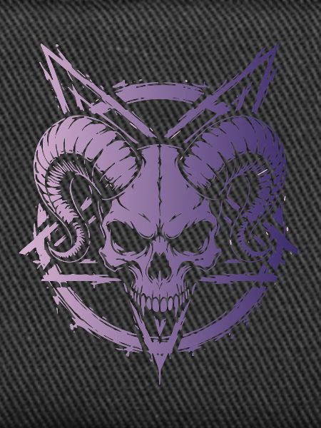 Schädel mit Hörner Totenkopf 