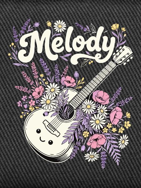 Melody Gitarre Blumen Musik