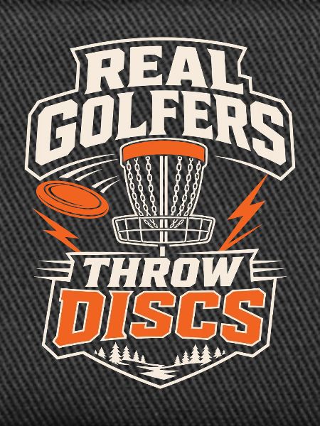 Echte Golfer werfen Disc-Golf-Zitat