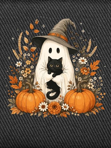 Halloween, Ghost, Black Cat
