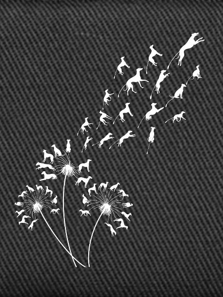 Löwenzahn-Windhund Floral-Windhund