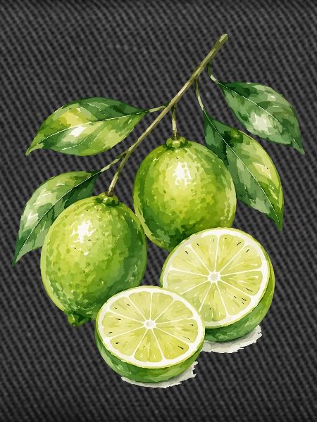 Limetten Aquarell Frische