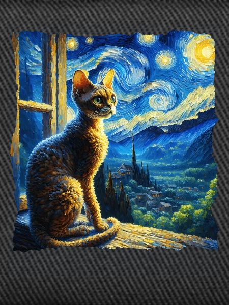 Devon Rex Starry Night