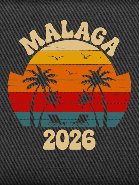 Malaga 2026 Palmen Retro