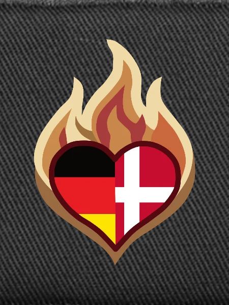 Flammendes Herz Deutschland-Dänemark
