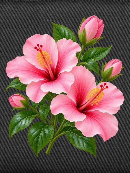 Rosa Hibiskusblüte