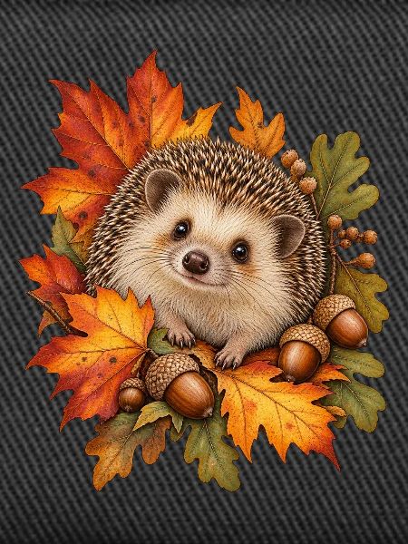 Igel im Herbstlaub Naturgarten