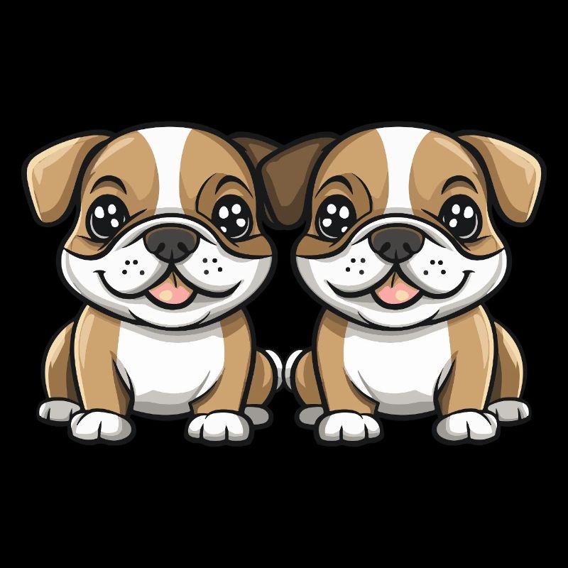 Chien bouledogue bande dessinée