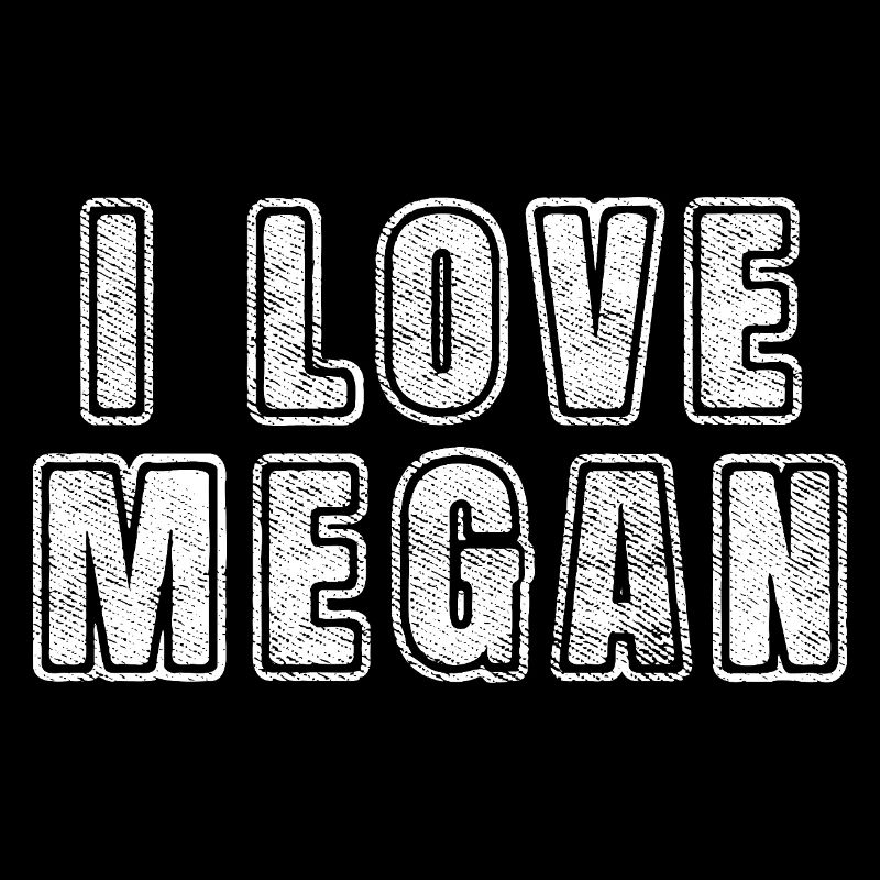 Love Megan Retro Herz Name Liebe Text Spruch