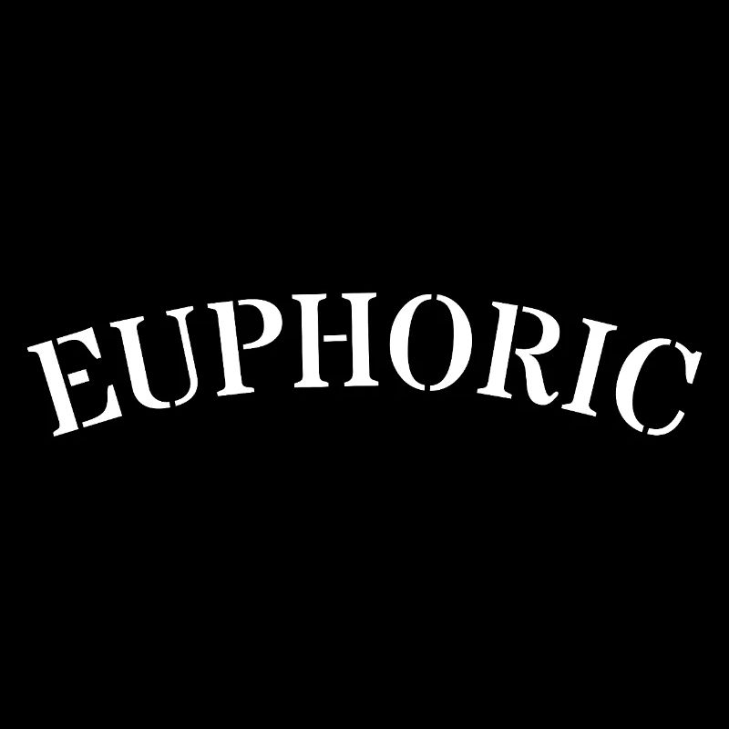 Euphorisch Lebensfreude Minimal Text Design Spruch