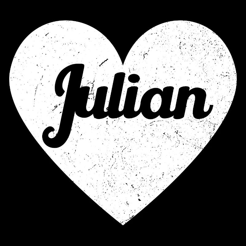 Julian Name Grosses Herz Liebe Grafik Geschenk