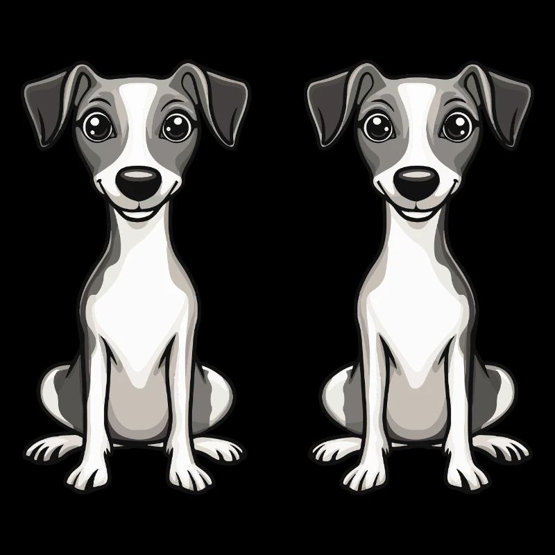 Whippet Hund Comic