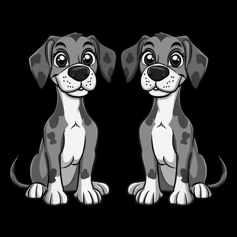 Great Dane Hund Comic