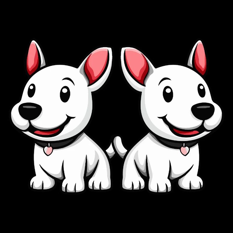 Bull Terrier Hund Comic