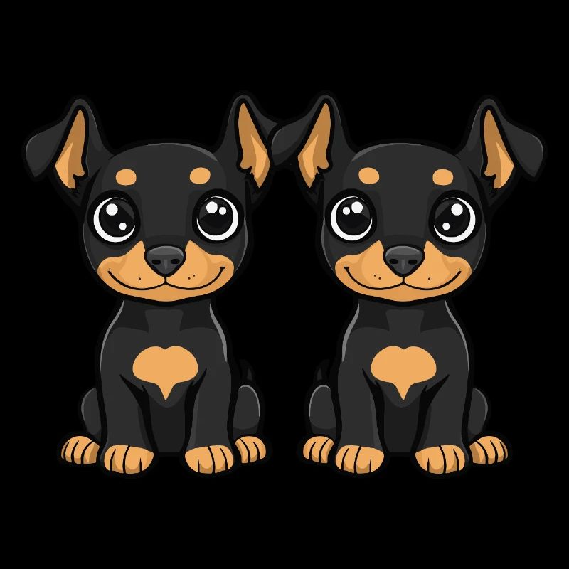 Doberman Hund Comic