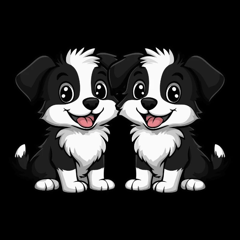 Border Collie Dog Comic