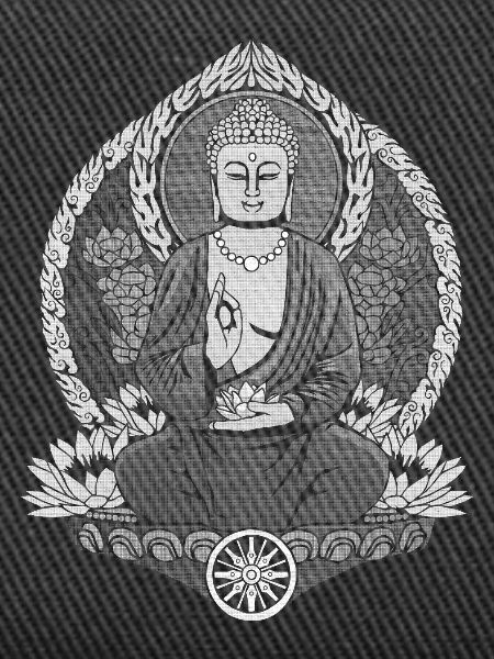 Buddha White halftone