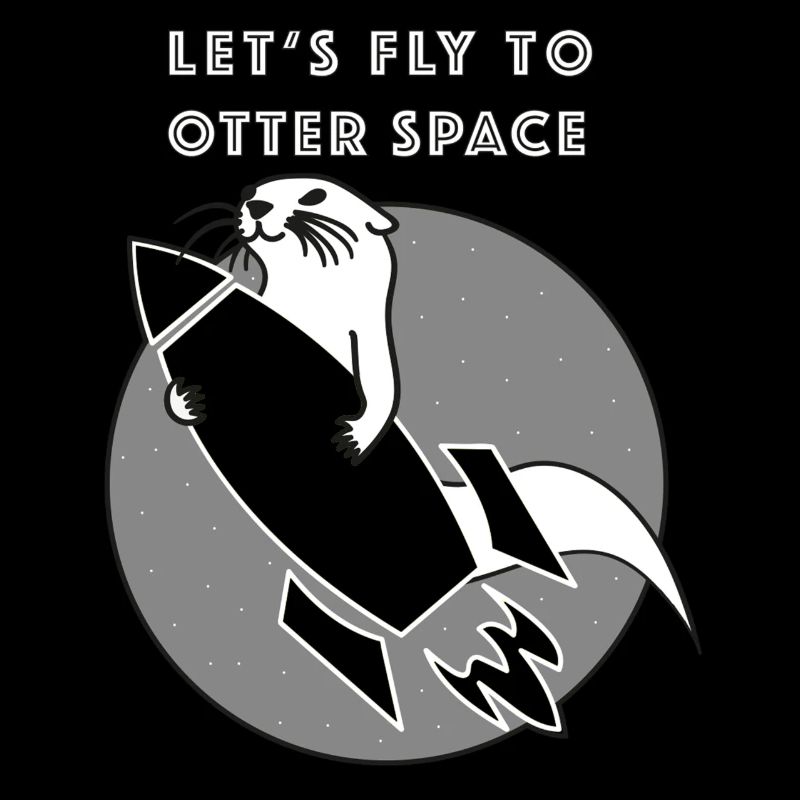 LET´S FLY TO OTTER SPACE -TRANSPARENTE RAKETE