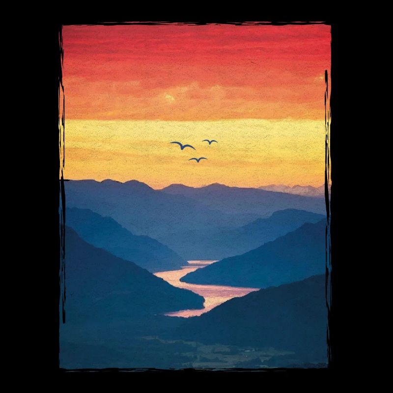 Landscape / Mountains / Sunset / Romantic