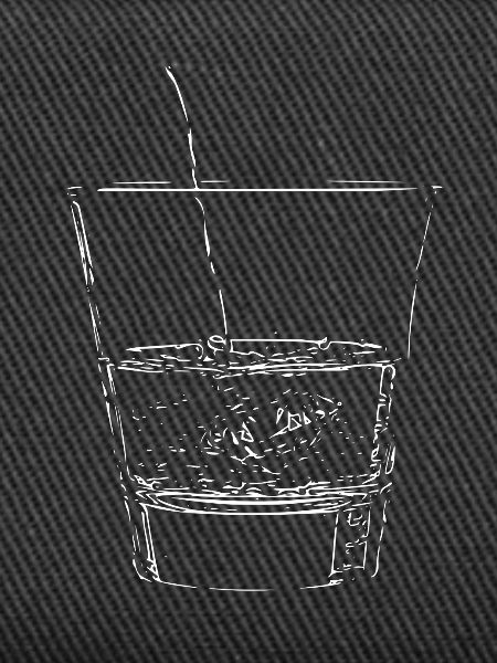 Klarer Eisdrink Liniengrafik
