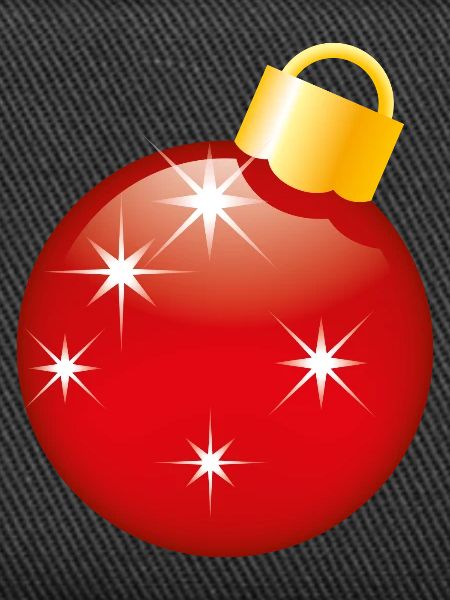 Smiley Christmas bauble