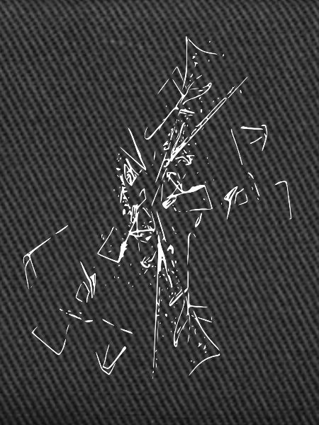 Abstrakte Linienkunst auf Stoff