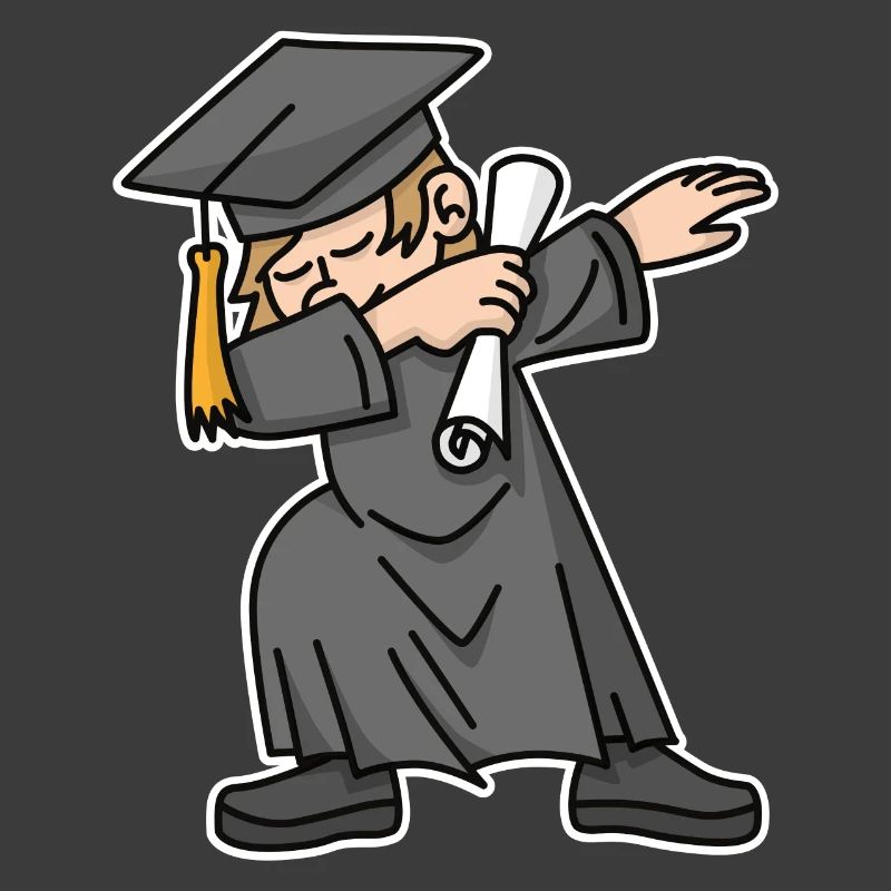 Junge Student dab dabbing Absolvent Schule