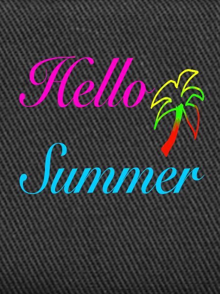 Hello Summer Palmen Neon