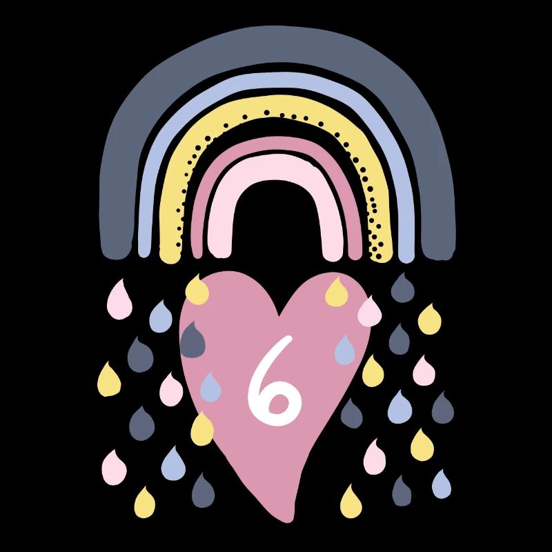 Regenbogen 6. Geburtstag Kinder