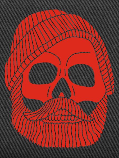Red fisherman's skull