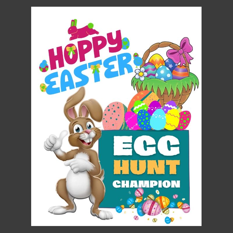 Happy Easter Easter Bunny Egg Hunt Champion Easter