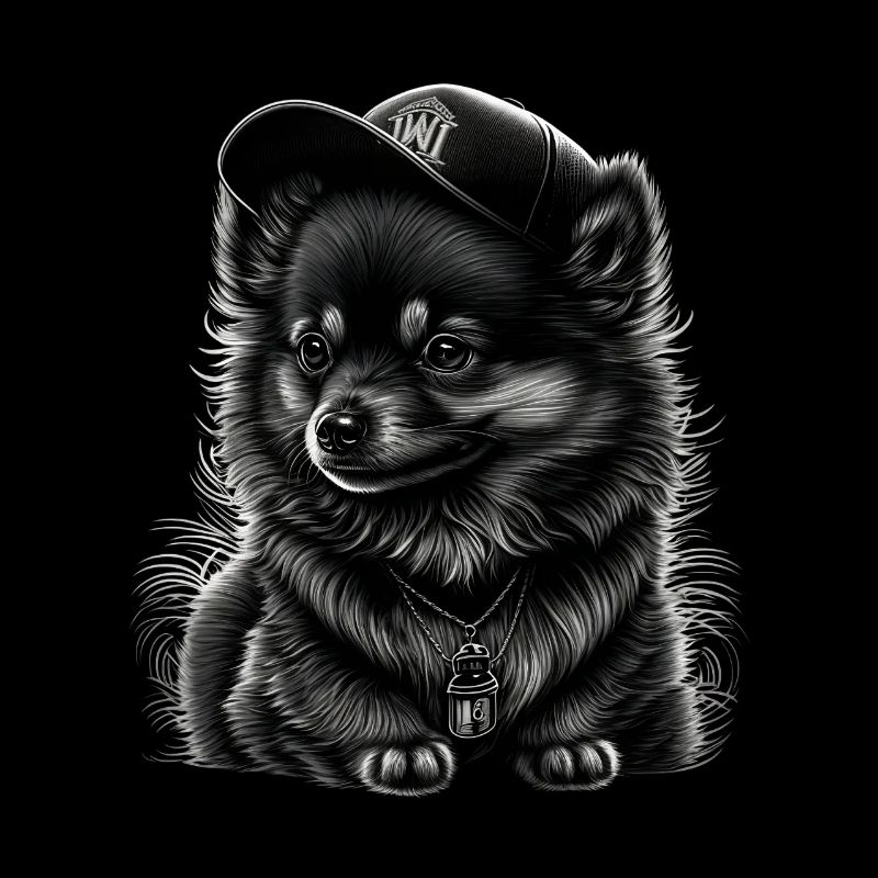 Spitz nain à casquette