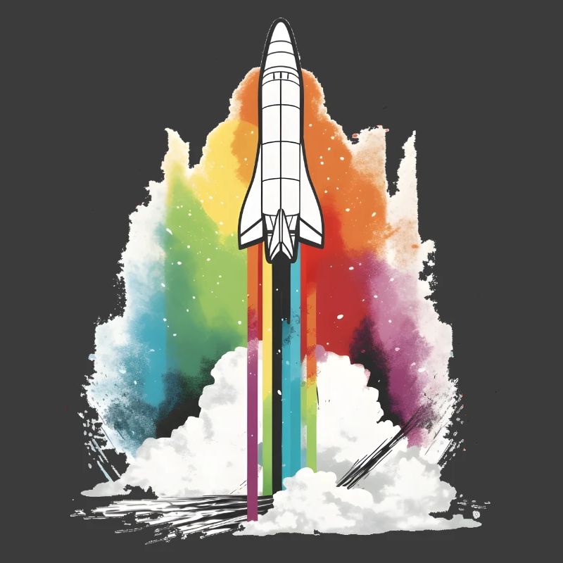 Regenbogen Rakete