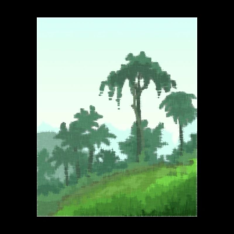 Palm trees on canvas