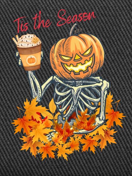 Autumn Pumpkin Skeleton Toast