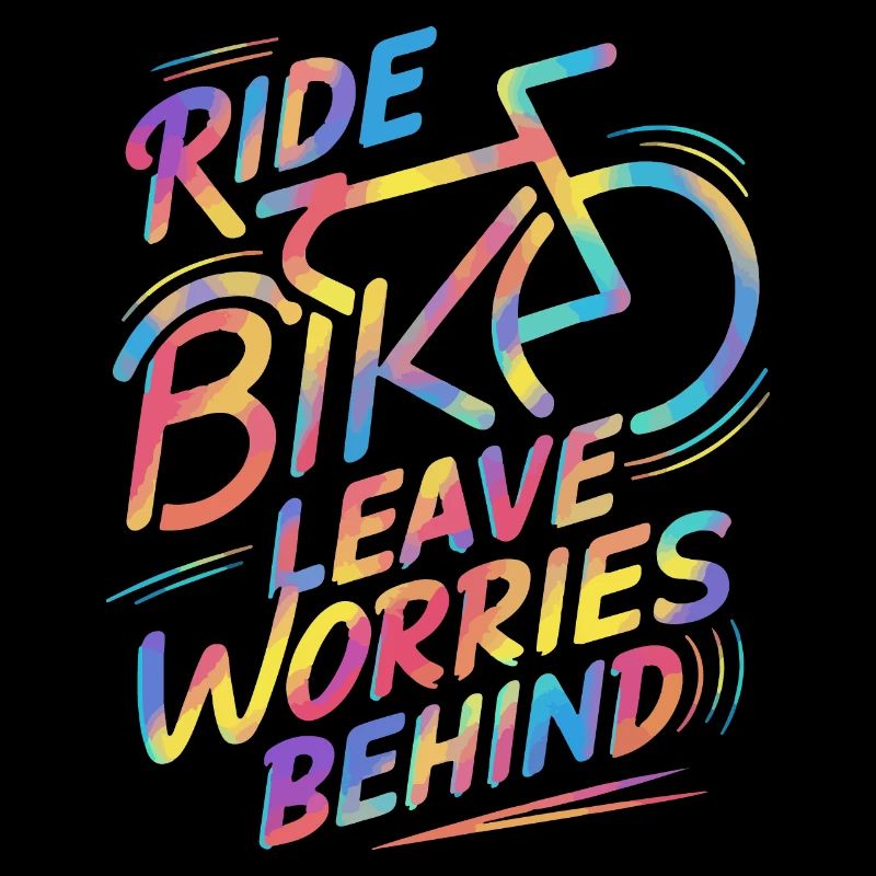 Lebendiges Regenbogen-Fahrradfahrdesign