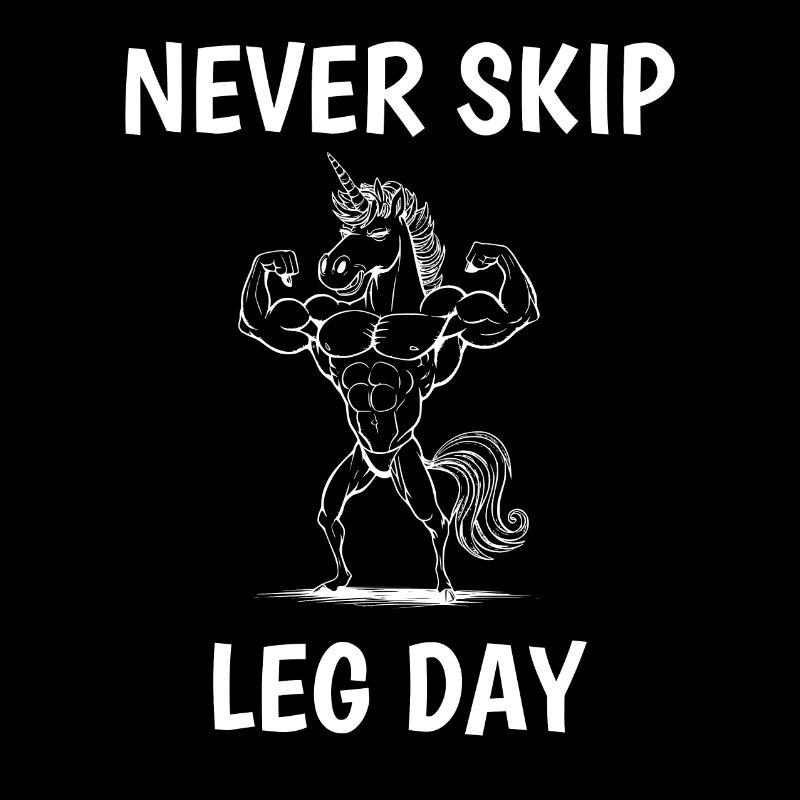 Never Skip Leg Day Muscular Unicorn Gym Workout