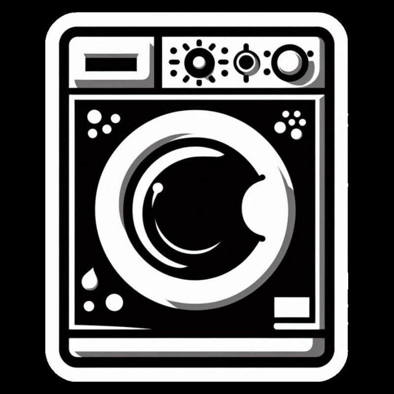 Washing machine black and white