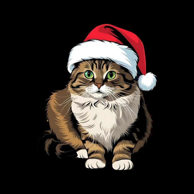 Cute Cat Ragdoll in Christmas Mode