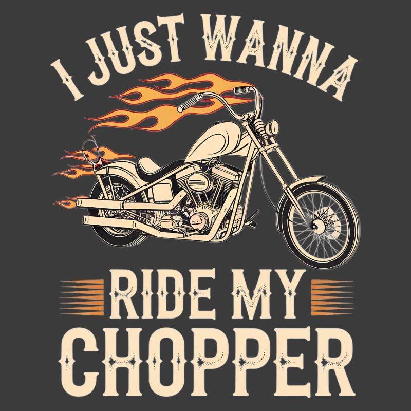 Flaming Chopper Motorcycle