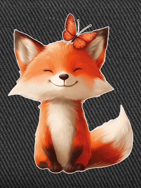 Fox with Butterfly