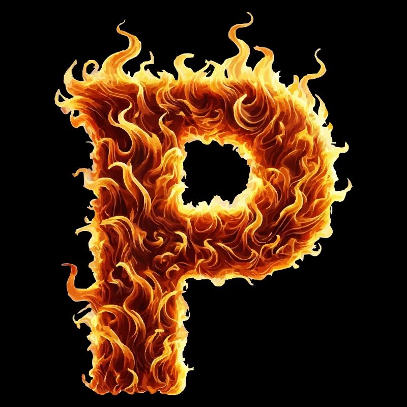 Lettre P Feu