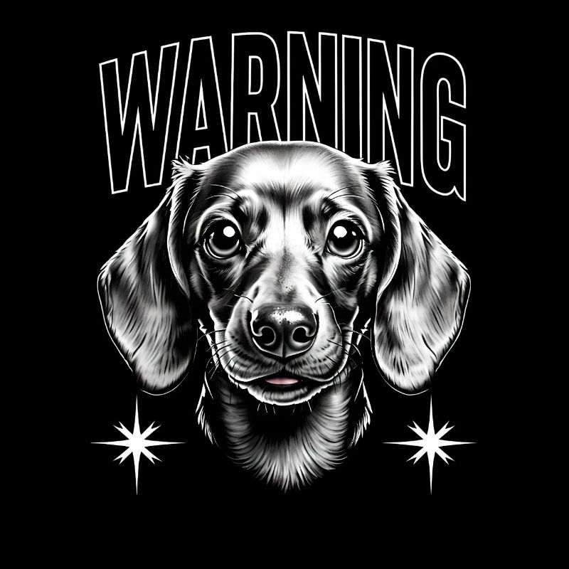 Avertissement chien teckel cadeau