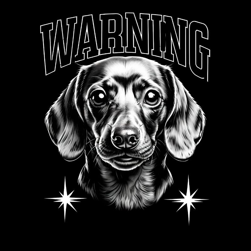 Warning Hunde Dackel Geschenk