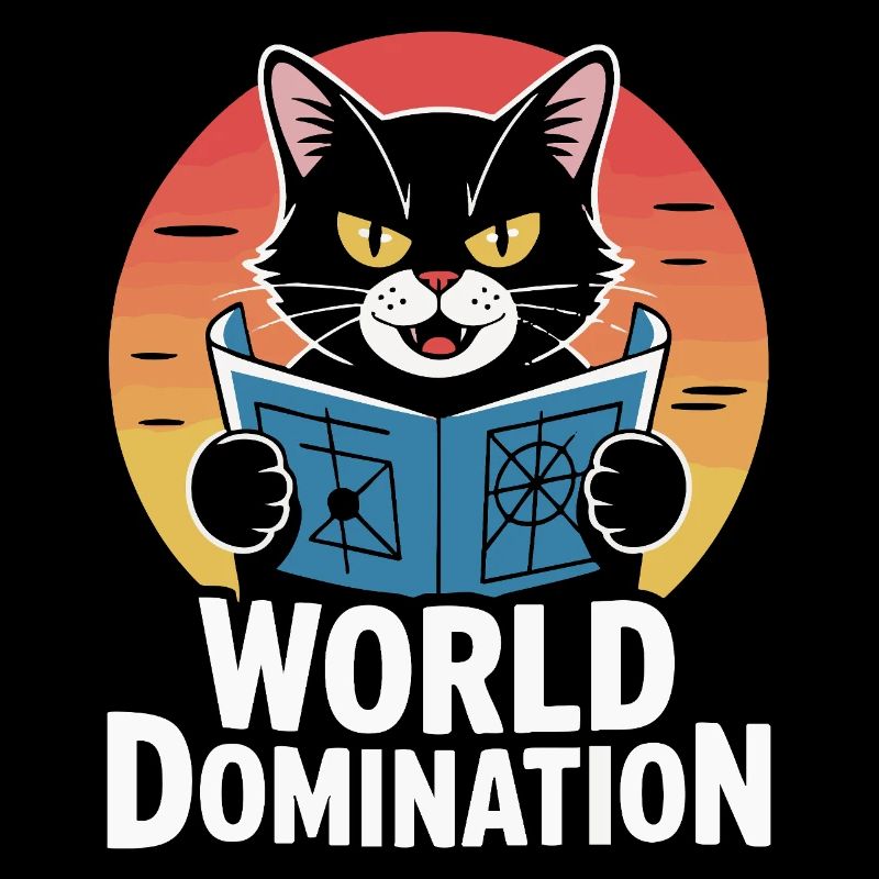 Domination mondiale – un chat avec de grands projets