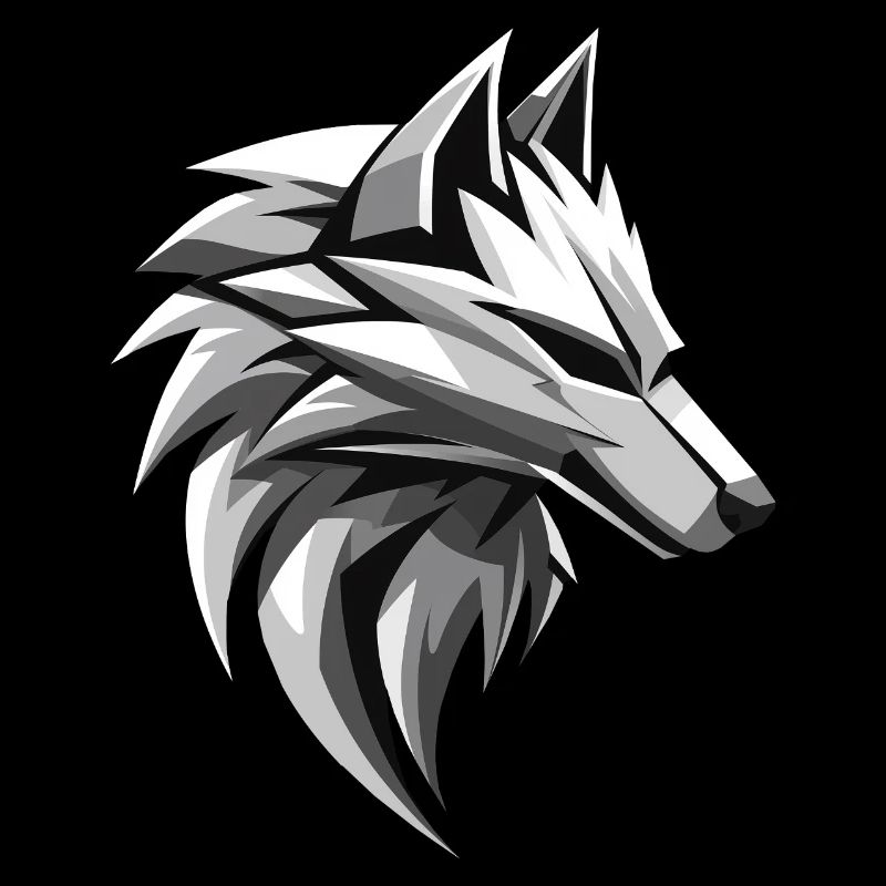 Conception de logo Wolf I Low Poly Art