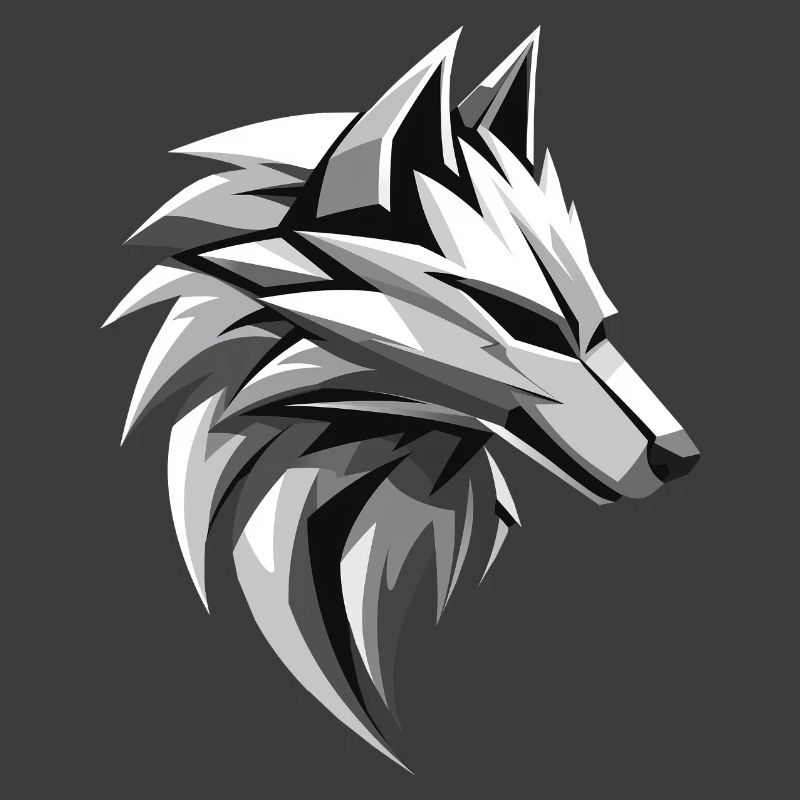 Conception de logo Wolf I Low Poly Art