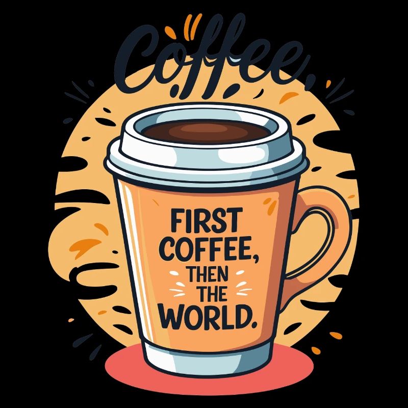 Motivierende Kaffeetasse mit Spruch